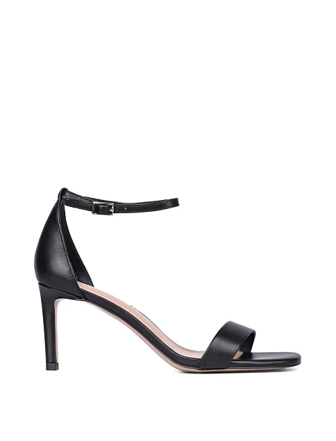 Женские босоножки Mia May кожаные черные - фото 1 - Miraton