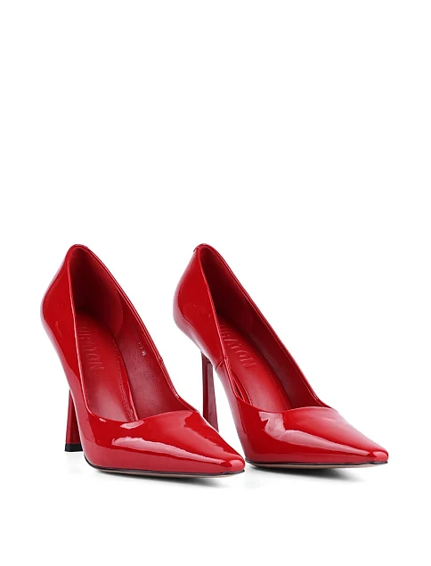 Женские туфли лодочки MIRATON лаковые красные - фото 3 - Miraton