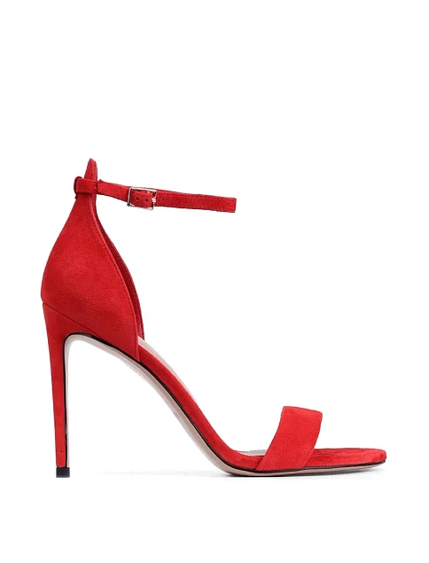 Женские босоножки Mia May велюровые красные - фото 1 - Miraton