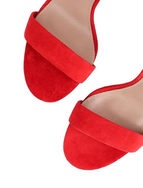 Женские босоножки Mia May велюровые красные - фото 5 - Miraton