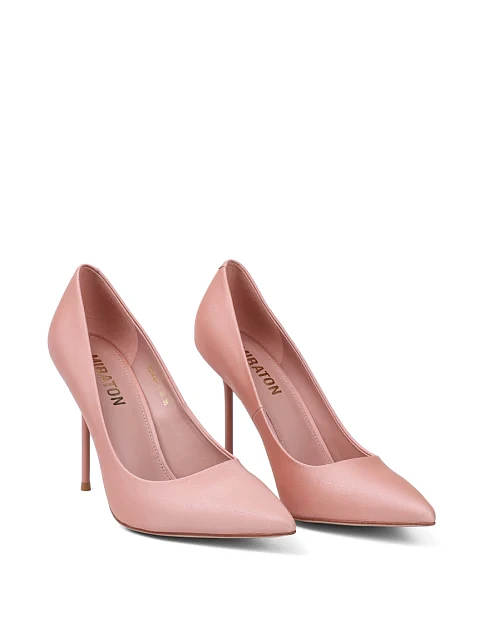 Женские туфли MIRATON сатиновые бежевые - фото 3 - Miraton