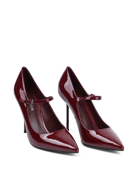 Женские туфли Мэри Джейн Mia May лаковые бордовые - фото 4 - Miraton