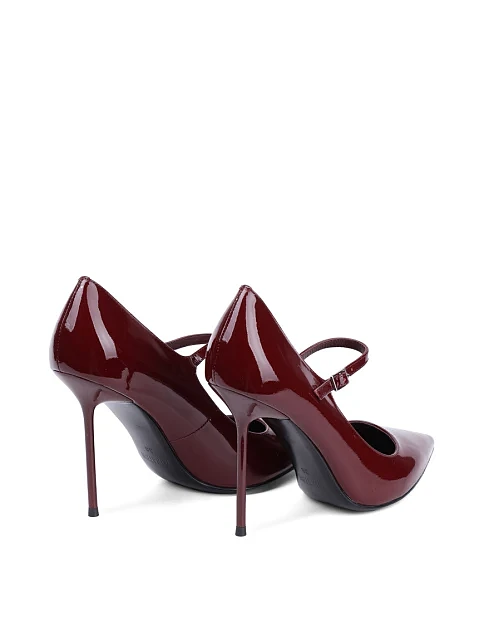 Женские туфли Мэри Джейн Mia May лаковые бордовые - фото 5 - Miraton