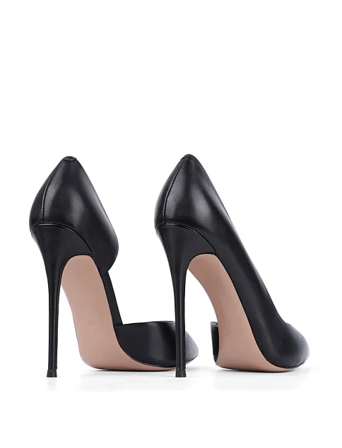 Женские туфли MiaMay кожаные черные - фото 4 - Miraton