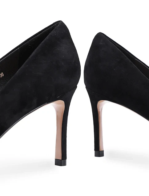 Женские туфли лодочки Attizzare велюровые черные - фото 2 - Miraton