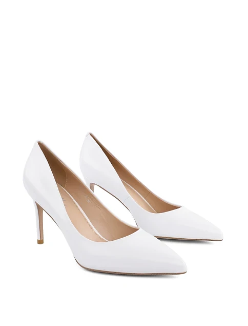 Жіночі туфлі човники MiaMay шкіряні білі - фото 2 - Miraton