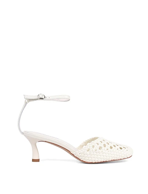 Женские босоножки MIRATON кожаные рисового цвета - фото 2 - Miraton