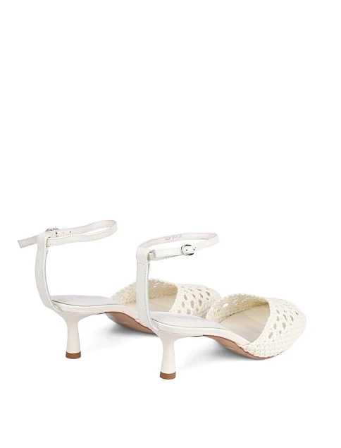 Женские босоножки MIRATON кожаные рисового цвета - фото 5 - Miraton