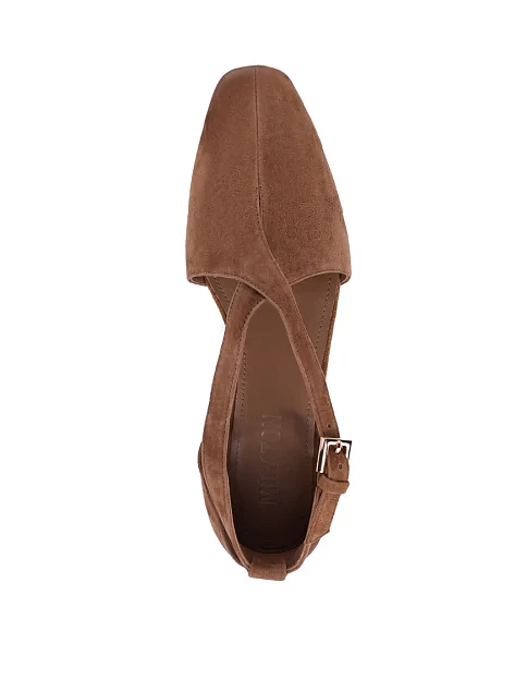 Женские балетки MIRATON велюровые бежевые - фото 2 - Miraton