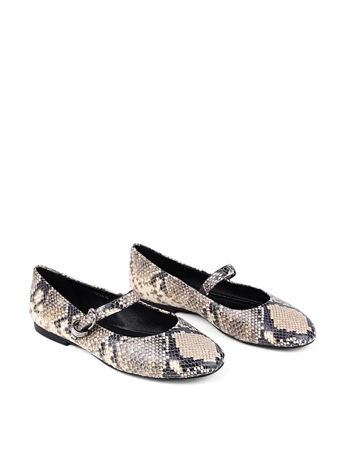 Женские балетки MIRATON кожаные разноцветные - фото 3 - Miraton