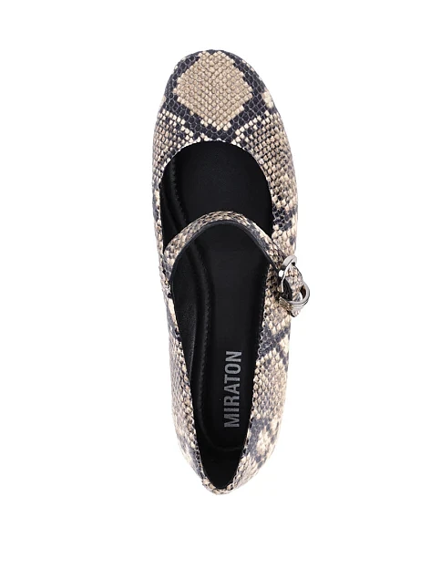 Женские балетки MIRATON кожаные разноцветные - фото 5 - Miraton