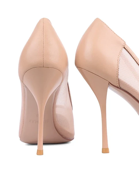 Женские туфли Mia May кожаные бежевые - фото 2 - Miraton