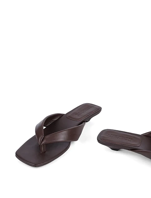Женские сабо MIRATON кожаные коричневые - фото 2 - Miraton