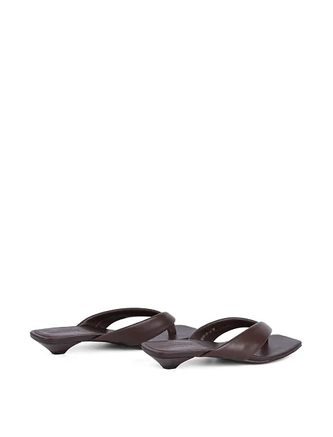 Женские сабо MIRATON кожаные коричневые - фото 4 - Miraton