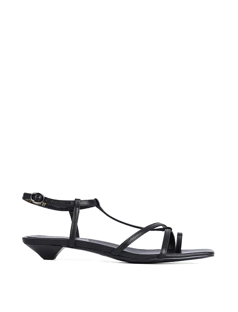 Женские босоножки MIRATON кожаные черные - фото 2 - Miraton