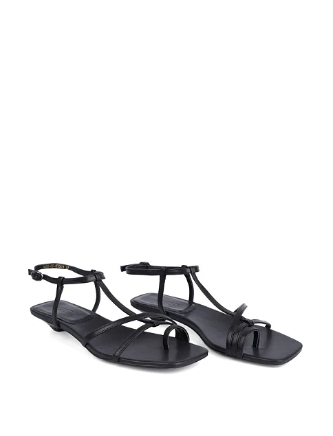 Женские босоножки MIRATON кожаные черные - фото 4 - Miraton