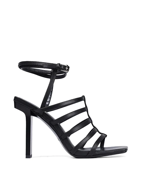 Женские босоножки MIRATON кожаные черные - фото 2 - Miraton