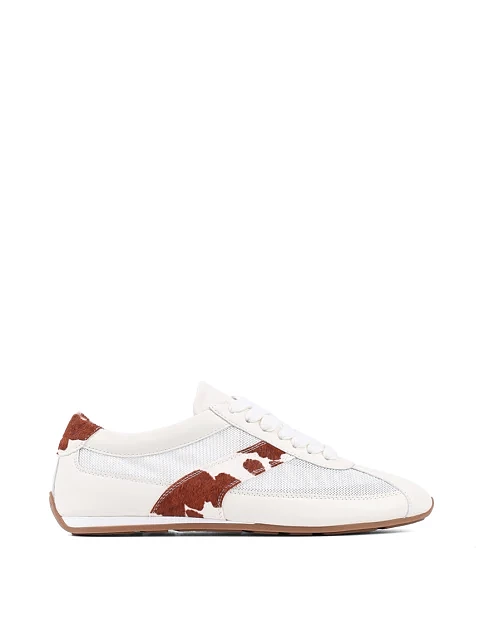 Жіночі кросівки MIRATON шкіряні рисового кольору - фото 2 - Miraton