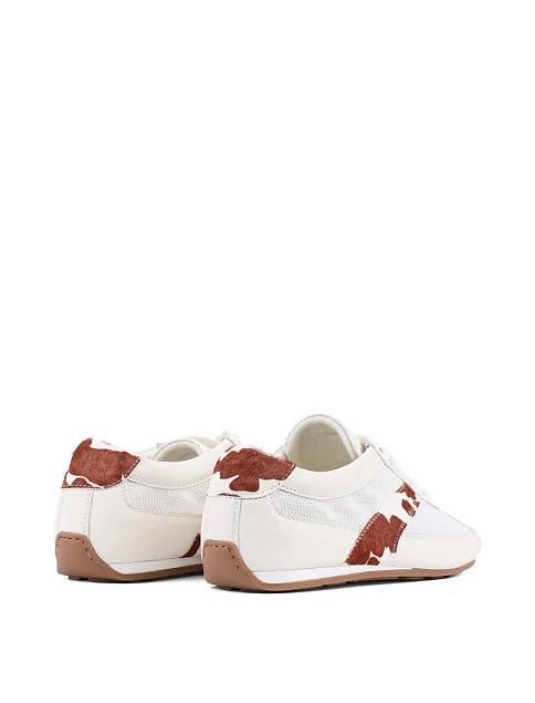 Жіночі кросівки MIRATON шкіряні рисового кольору - фото 5 - Miraton