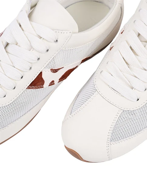 Жіночі кросівки MIRATON шкіряні рисового кольору - фото 6 - Miraton