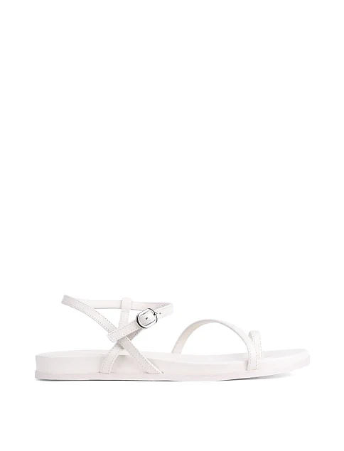 Женские сандалии MIRATON кожаные рисового цвета - фото 1 - Miraton