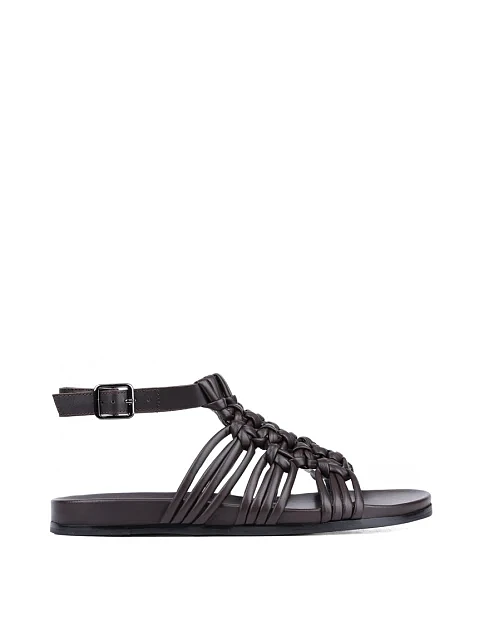 Женские сандалии MIRATON кожаные коричневые - фото 1 - Miraton