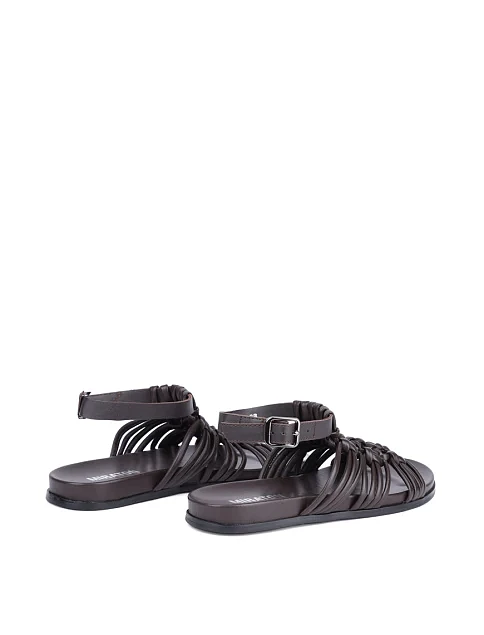 Женские сандалии MIRATON кожаные коричневые - фото 4 - Miraton