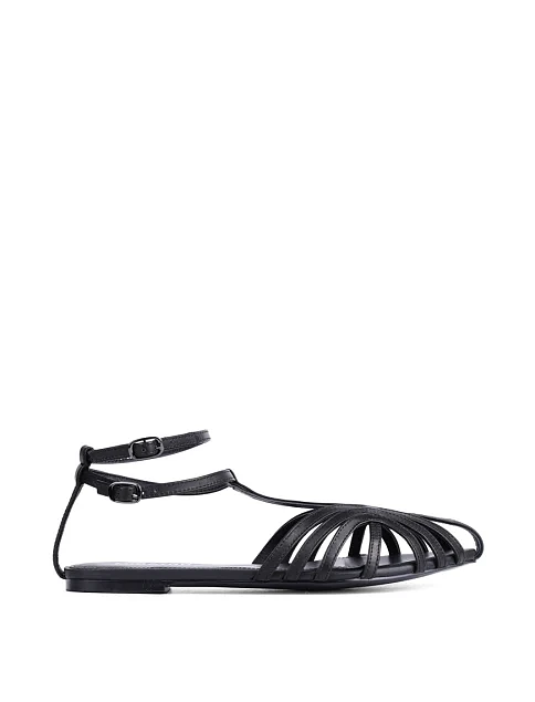 Женские сандалии MIRATON кожаные черные - фото 1 - Miraton