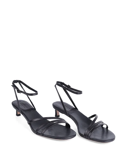 Женские босоножки MIRATON кожаные черные - фото 3 - Miraton