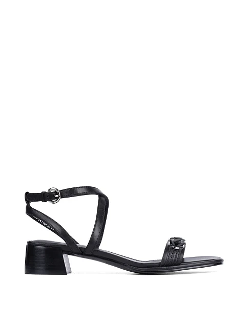 Жіночі босоніжки Attizzare шкіряні чорні - фото 1 - Miraton