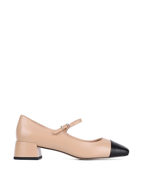 Жіночі туфлі Мері Джейн Attizzare шкіряні бежеві - фото 1 - Miraton