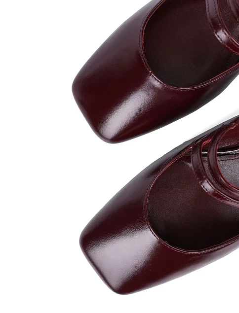 Жіночі туфлі Мері Джейн Attizzare з масляної шкіри бордові - фото 5 - Miraton