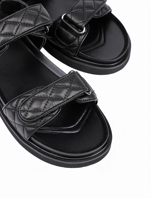 Женские сандалии Attizzare кожаные черные - фото 5 - Miraton