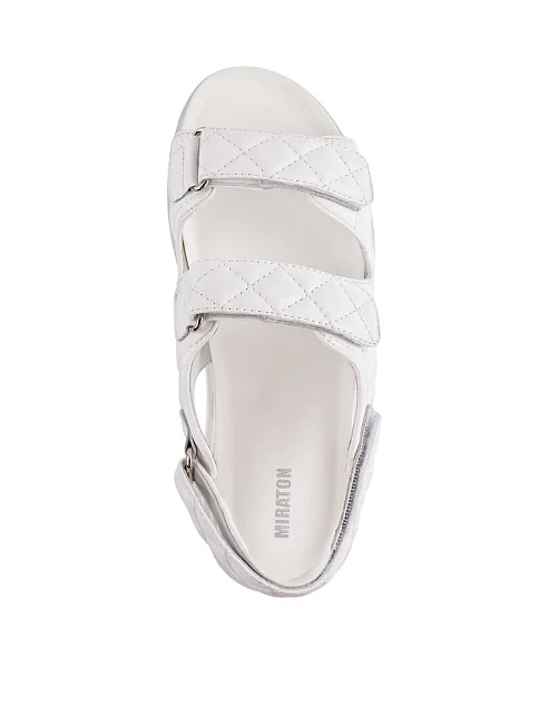 Женские сандалии Attizzare кожаные белые - фото 4 - Miraton