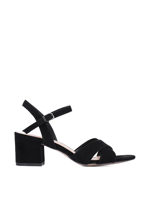 Женские босоножки Attizzare велюровые черные - фото 1 - Miraton