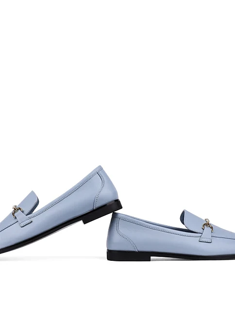 Женские слиперы MIRATON кожаные голубые - фото 3 - Miraton