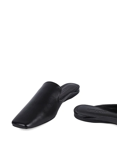 Жіночі сліпери MIRATON шкіряні чорні - фото 2 - Miraton