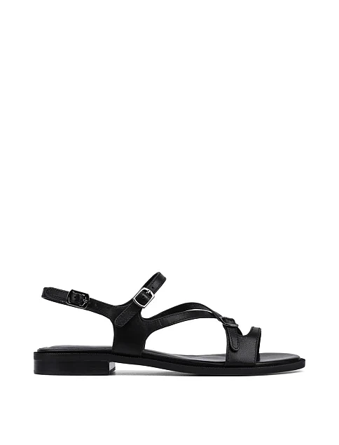 Жіночі сандалі MIRATON шкіряні чорні - фото 1 - Miraton