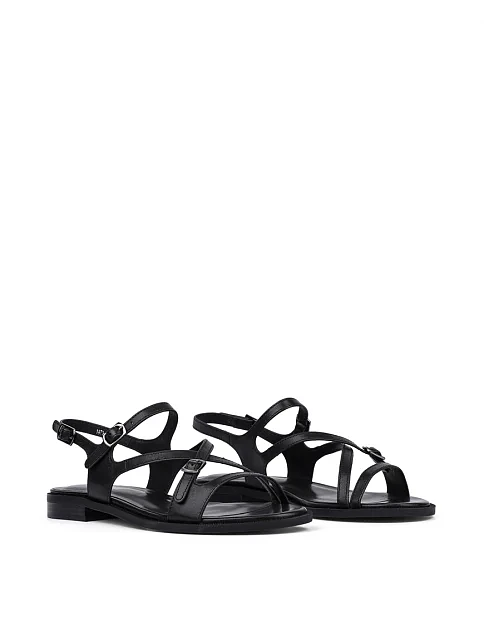 Жіночі сандалі MIRATON шкіряні чорні - фото 2 - Miraton