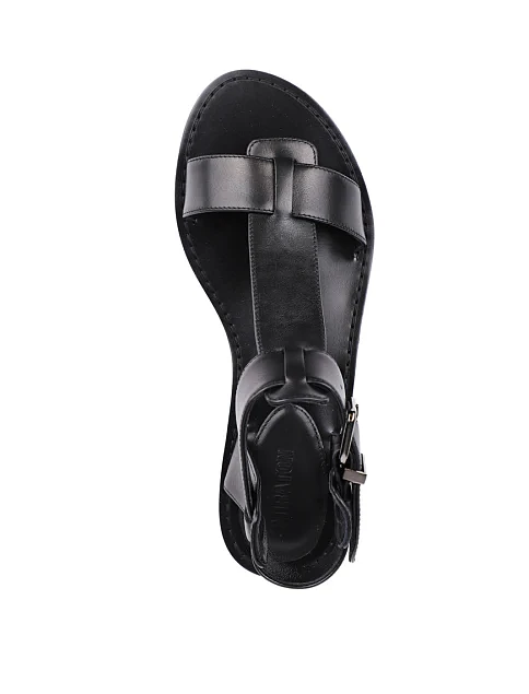 Жіночі сандалі MIRATON шкіряні чорні - фото 4 - Miraton