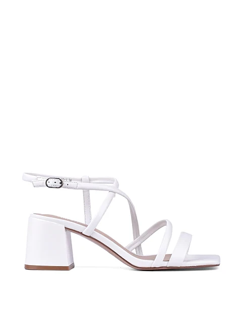 Жіночі босоніжки MIRATON шкіряні білі - фото 2 - Miraton