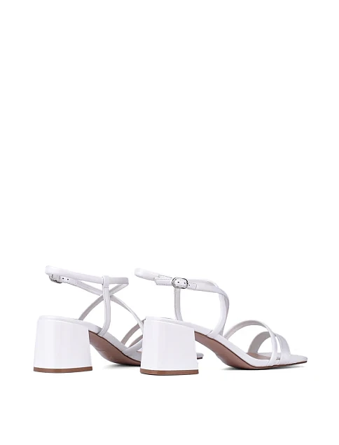 Жіночі босоніжки MIRATON шкіряні білі - фото 5 - Miraton