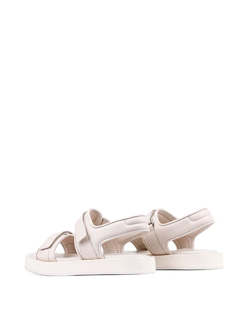 Жіночі сандалі MIRATON шкіряні молочного кольору - фото 3 - Miraton