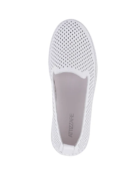 Жіночі сліпери Attizzare шкіряні білі - фото 4 - Miraton