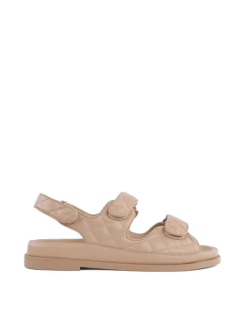 Жіночі сандалі MIRATON шкіряні бежеві - фото 1 - Miraton