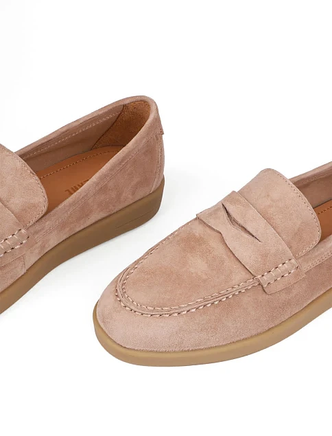 Женские слиперы Attizzare велюровые бежевые - фото 5 - Miraton