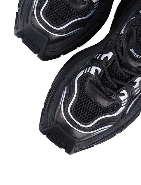 Женские кроссовки MIRATON кожаные черные - фото 5 - Miraton