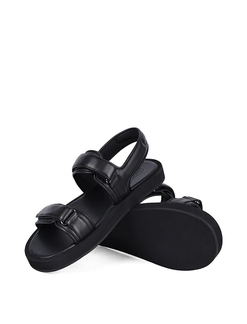 Чоловічі сандалі Miguel Miratez шкіряні чорні - фото 2 - Miraton