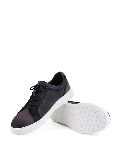 Мужские кеды MIRATON из нубука серые - фото 2 - Miraton