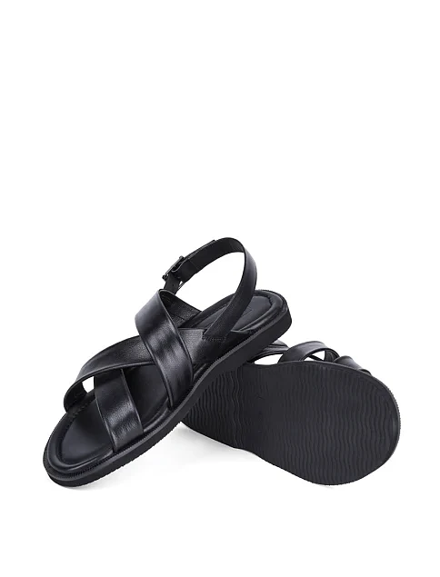 Мужские сандалии Miguel Miratez кожаные черные - фото 2 - Miraton